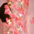 1PC Cherry Blossom String Light 20 LED Garland Artificial Flower Garland Vines Fairy Lights Flower Light For Home Decor Party Bedroom Curtain Room Decoration Cherry Blossom Flower String Lights For Mirror Room Wall Decoration Lights Outdoor Party Lights.. 