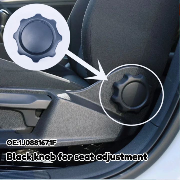 1/2x For VW Beetle Bora Polo Golf Passat B5 Caddy Transporter T4 Jetta MK4 Black Seat Adjustment Knob Handle 1J0881671F Styling