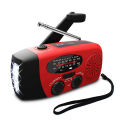Portable Multifunctional Hand Radio Crank Dynamo Solar Powered Weather Radios NOAA/AM/FM Emergency LED Flashlight Power Bank. 