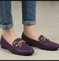 Metro Pointed-Toe Comfortable Loafers Classic Slip-On Moccasins with Metallic Buckle for Women. 