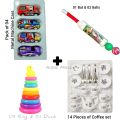 Pack Of 14 PCs Mini Coffee Set Toy For  Kids Good Quality plastic Kitchen Play sets Games (Aizal Mall). 