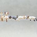 Simulation Mini Ornaments Fish Aquarium Decor Artificial Pet Cats Fish Tank Decoration Animal Figurine Dollhouse Home Decor.