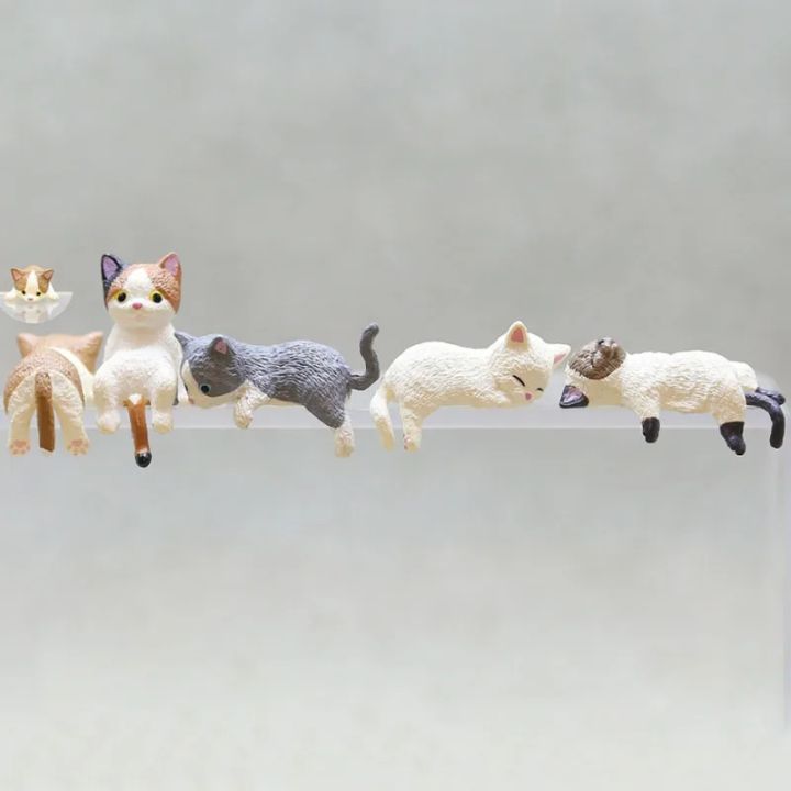 Simulation Mini Ornaments Fish Aquarium Decor Artificial Pet Cats Fish Tank Decoration Animal Figurine Dollhouse Home Decor