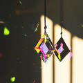 2 pcs Diamond Shaped Crystal Light Catching Prisms, Rainbow Maker for Window, Balcony, Kitchen, Garden Decoration. 