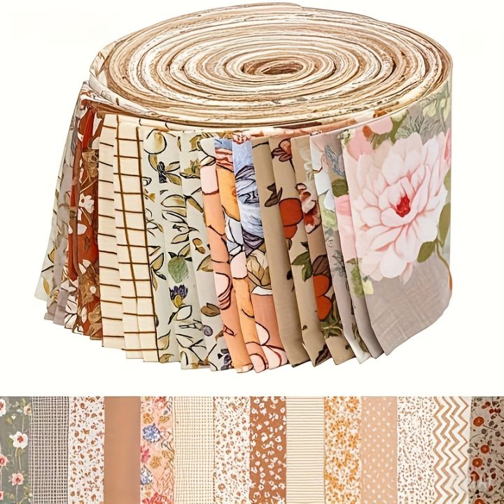 40pcs 100%Cotton jelly roll fabric cotton bag - Quilted jelly roll - DIY sewing supplies Crafts Home Decoration