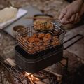 Campingmoon Hard Alumina Alloy Portable Heated Picnic Outdoor Camping Cookware Bento Lunch Meal Box. 