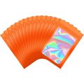 50Pcs Thick Smell Proof Mylar Bag Holographic Laser Color Plastic Packaging Pouch Jewelry Retail Storage Pouch  Zip Lock Bag. 