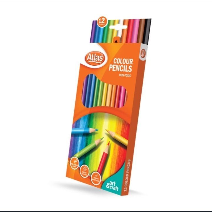 Atlas Colour Pencil Set- 12 colour