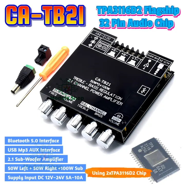 TB21%20TPA3116D2%20Original%2032pin%20Flagship%20Audio%20Chip%2050W%20+%2050W%20+%20100W%20Sub-Woofer%20Amplifier%20Bluetooth%205.0%20USB%20AUX%20Audio%20Input%202.1%20Base%20Treble%2012V~24V%20DC%20Supply%20%20Similar%20ZK-TB21%20CA-TB21%20-%20Image%206