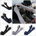 UV Solar Arm Sleeves Men Cycling Gloves Hand Long Sleeves Driving Arm Cover Summer Woman Cool Muff Sun Protection Motorcyclist.