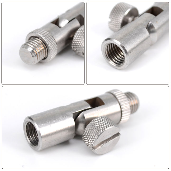 Stainless Steel Angle Adaptor Connector Rod Pod Bank Stick Rest Carp ...
