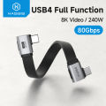 Hagibis USB C to USB C Cable Short 90 Degree Right Angle Type-C Fast Charging Cord L Shape for iPhone 17 Laptop Switch .