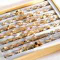 Vintage Elegant 66 Piece Fashion Ring Set Gold Color Pearl Geometric Rings Design for Women Daily Party Wear Jewelry Gifts 2024.