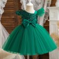 Wedding Party Dresses for Baby Girls 2024 New Sequin Princess Birthday Christmas Gown for 1-5Y Kids Elegant Formal Evening Dress. 