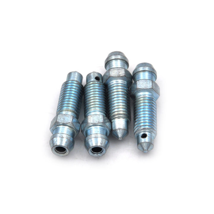 4pcs/lot durable M7 x 1.0mm Motorcycle Bike Brake Braking Caliper Steel Bleed Screw Nipple