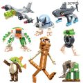 Italian Brainrot Animals Tung Sahur Building Blocks Tralalelo Tralala SharkBricks Toy  for Children Kids. 