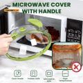 Microwave Food Cover Clear Microwave Splash Guard with Steamer and Handle Kitchen Gadgets.