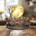 2D Fairy and Moon Acrylic Tabletop Decor Glam Angel Statue Plaque Home Office Holiday Decor Christmas Photo Prop New Year 2026. 