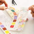 Kids Portable Watercolor Painting Book Paint With Water Brush Gouachi Graffiti Picture Coloring Drawing 12 sheets. 