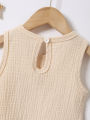 Baby Boy Fashionable Casual Summer Top And Shorts Set In Textured Fabric With Pockets. 