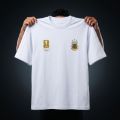Premium Argentina Fan Edition Drop Shoulder White Color.
