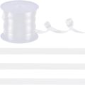 11 Yards Clear Elastic Strap Roll 8mm Wide Lightweight Transparent Invisible Stretchy Bra Strap Band for DIY Shoulder Bra Linger. 