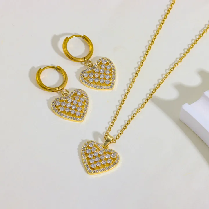 Cute%20Romantic%20Zircon%20Crystal%20Heart%20Necklace%20Earrings%20For%20Women%20Top%20Luxury%2018K%20Gold%20Plated%20Stainless%20Steel%20Jewelry%20Set%20Female%20-%20Image%206