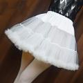 Women Girls Ruffled Short Petticoat Solid Fluffy Bubble Tutu Skirt Puffy Half Slip Prom Crinoline Underskirt No Hoop. 
