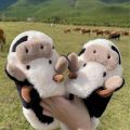 New winter neutral cartoon cow warm plush slippers for couples, indoor anti slip home slippers for men and women, home cotton sh. 