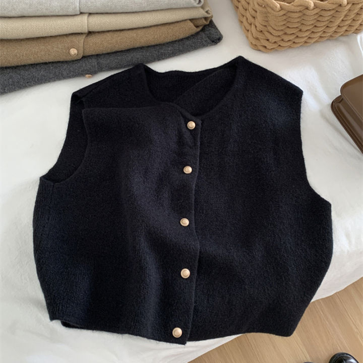 Autumn%20New%20Women%20Cardigan%20Korean%20Elegant%20Knitted%20Sleeveless%20Female%20Casual%20Sweater%20Tanks%20Fashion%20New%20Slim%20Ladies%20Casual%20Tops%20-%20Image%204