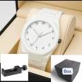 Minimalist Arabic Numerals Men’s white& Black& Wristwatch materials steel& and–. 
