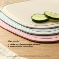 4 colors available! Wheat straw plastic chopping board environmental friendly material size 25.5*15.5cm. The size is fit for vegetable meat slicer.. 