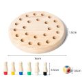 Wooden Memory Match Stick Chess Color Game Board Puzzles Montessori Educational Toy Cognitive Ability Learning Toys. 