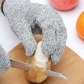 Level 5 HPPE Anti-Cut Gloves Kitchen Gardening Anti-Cut Knitted Gloves Anti-Thorn Wear-Resistant Glass Building Cutting Gloves.