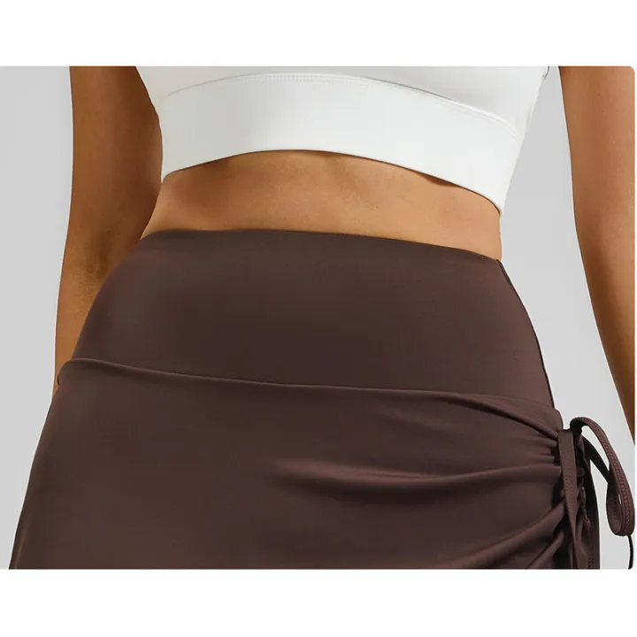 2026%20Women%20Side%20Ruched%20Drawstring%202%20in%201%20Yoga%20Leggings%20High%20Rise%20Butt%20Lifting%20Slim%20Fit%20Squat%20Proof%20Workout%20Running%20Yoga%20Pants%20-%20Image%205