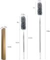 Microfiber Feather Extendable & Bendable Dusters Washable High Celling Cleaning Duster with 100 inches Stainless Still Expandable Pole Handle(Grey) (Duster). 