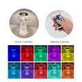 Mushroom Shape USB Rechargeable RGB Lighting Touch And Remote Control Table Lamp. 