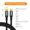 PD100W USB 3.2 20Gbps ThunderBolt 3 Type C to Type C Cable 8K@60Hz USB-C Data Cord For iPhone 15 Pro Max MacBook 2m 3m.