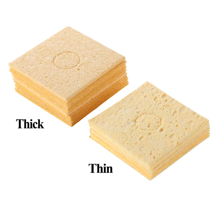 Sponge Rework Soldering Iron Yellow Sponge Solder Tip Cleaning Sponges Cleaner Pads ...