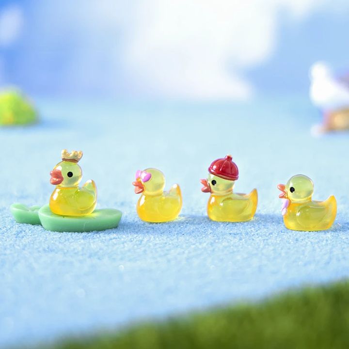 10/20/30PCS%20Mini%20Fluorescent%20Yellow%20Duck%20Ornament%20Miniature%20Figures%20Tiny%20Resin%20Handicraft%20Micro%20Landscape%20Dollhouse%20Decoration%20-%20Image%205