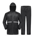 1Pcs Hooded Coat & Pant Rain Suit For Women Men Outdoor Waterproof Rain Gear With Reflective Strip Motocycle Riding Raincoat.