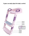 Toilet Training Step Ladder For Toddlers Baby Potty Seat Baby Potty Chair Child Toilet Potty Training Ladder Toilet Seat Steps Assistant for Toddler Child Toilet Trainer Chair & Ladder for Kids Bathroom Safety & Toddlers Training for Commode - Infant Toil. 