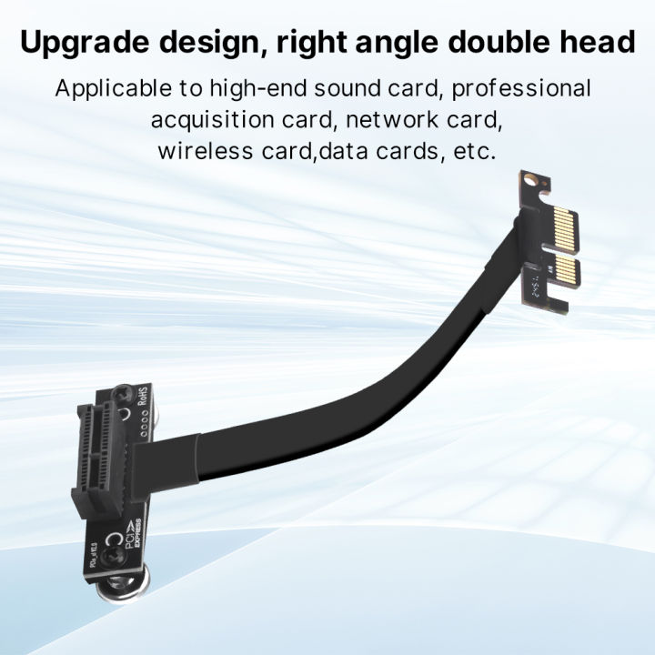 PCIE%20X1%20Riser%20Cable%2090%20Degree%20Right%20Angle%208Gbps%20PCIe%203.0%20X1%20to%20X1%20Extension%20Cable%20PCI%20Express%201x%20Riser%20Card%20Ribbon%20Extender%20-%20Image%202
