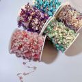 1 Meter/lot Irregular Stone Beads Copper Chain with 4MM Pearls Beads Links for DIY Jewelry Necklace Bracelet Pendant Accessories.