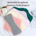AIO Large Washable Graphene Incontinence Pads Cotton Panty Liner Heavy-flow Menstrual Pads Cloth Tampons Urinary Sanitary Pads. 