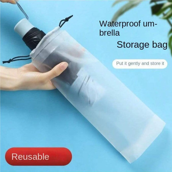 10PCs umbrella storage bag/waterproof rope bag/plastic bag for outdoor storage car bundle wet umbrella bag/translucent bag/small and light/easy storage/multi-specification use