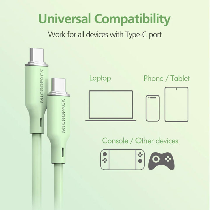 Micropack%20MC-C60%20USB-C%20to%20USB-C%20Soft%20Silicone%20Cable%20for%20android%20and%20iphone%20-%20Image%207