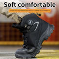Construction Safety Shoes Men Waterproof Work Boots Anti-smash Steel Toe Shoes Puncture-Proof Indestructible Shoes Safety Shoes.
