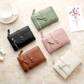 Women's short wallet multi-function buckle multi-card purse ladies wallet. 