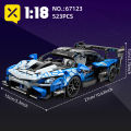 ToylinX 1/18 523 PCS Technical Mechanical Supercar Racing Racing Building Block Assembled Toy Car for Kids Boy  . 